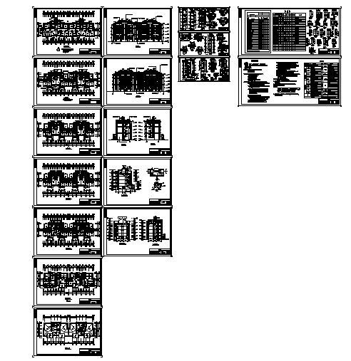 某四层小型住宅楼建筑施工图施工图下载【ID:166570124】