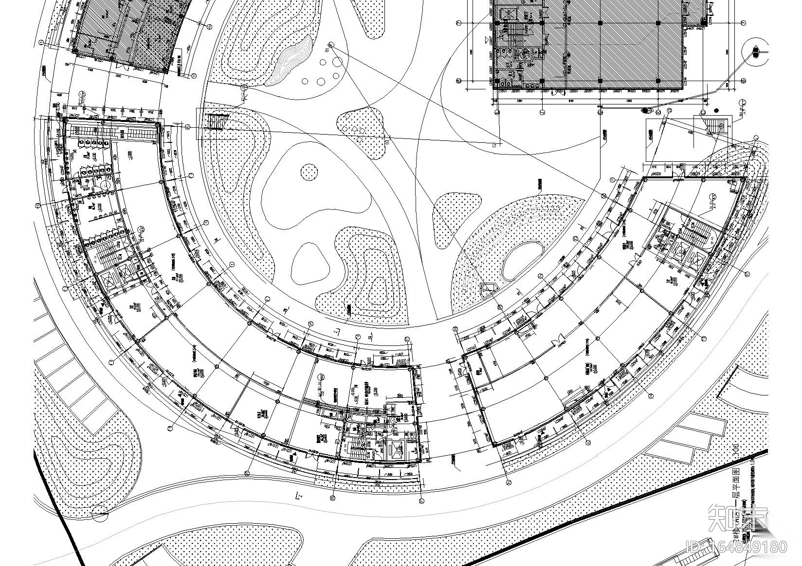 [上海]​奉贤社区中心全套建筑图纸+效果图cad施工图下载【ID:164849180】