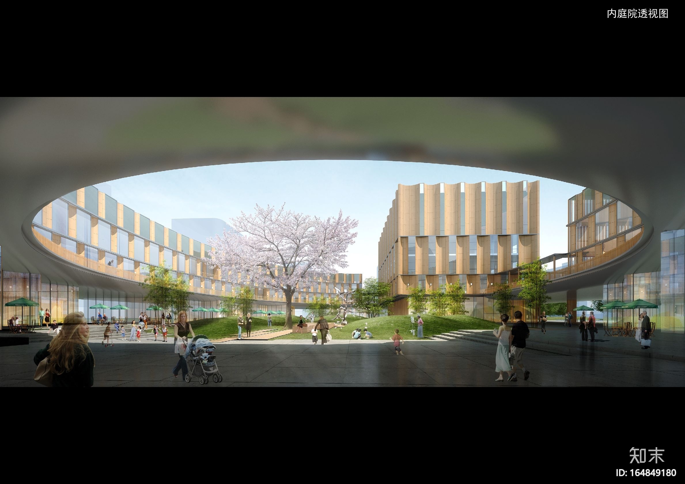 [上海]​奉贤社区中心全套建筑图纸+效果图cad施工图下载【ID:164849180】