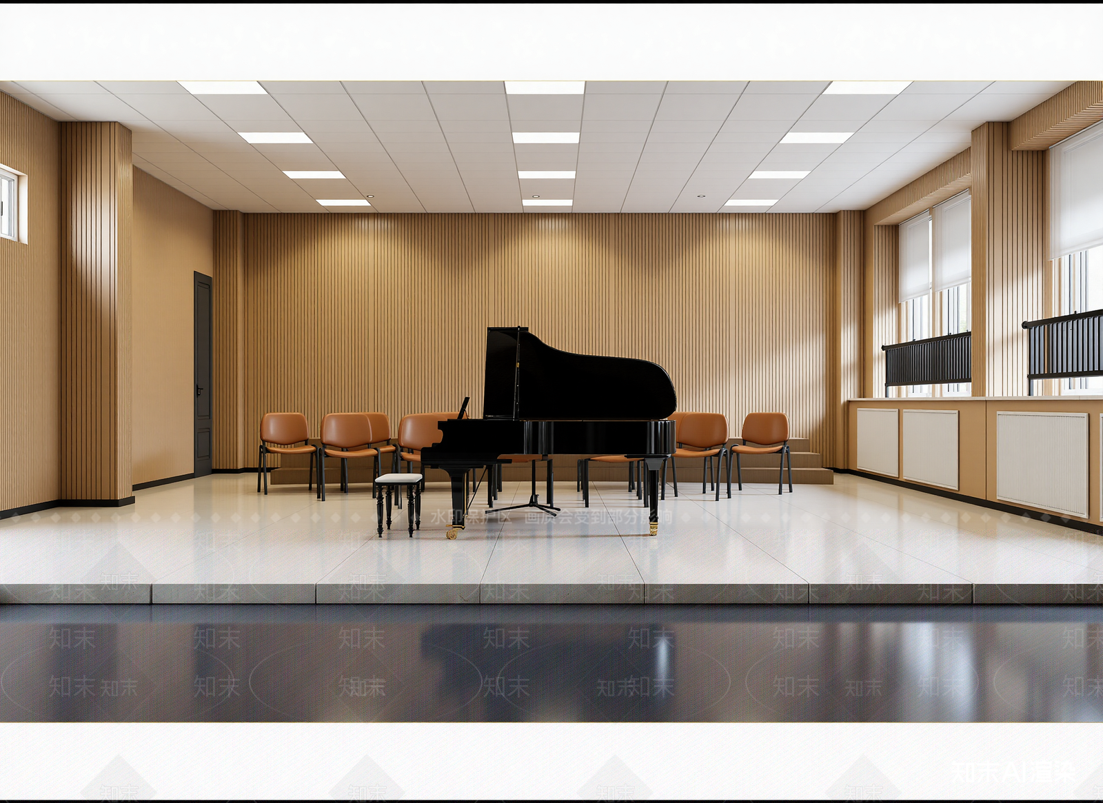 现代报告厅3D模型下载【ID:1214308006】