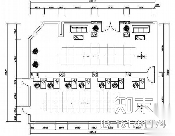 某农行营业厅装饰工程竣工图cad施工图下载【ID:161701174】