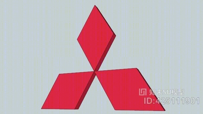 三菱标志SU模型下载【ID:425111901】