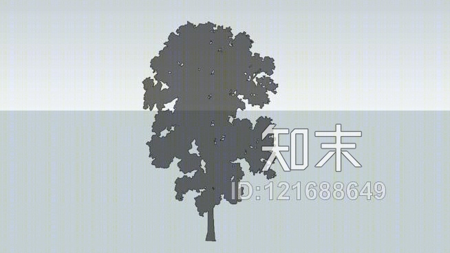 树木剪影SU模型下载【ID:121688649】