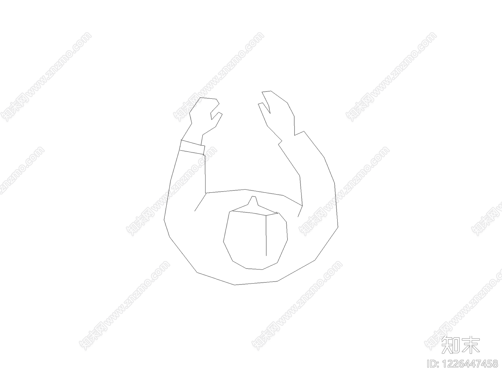 现代人物CAD图纸