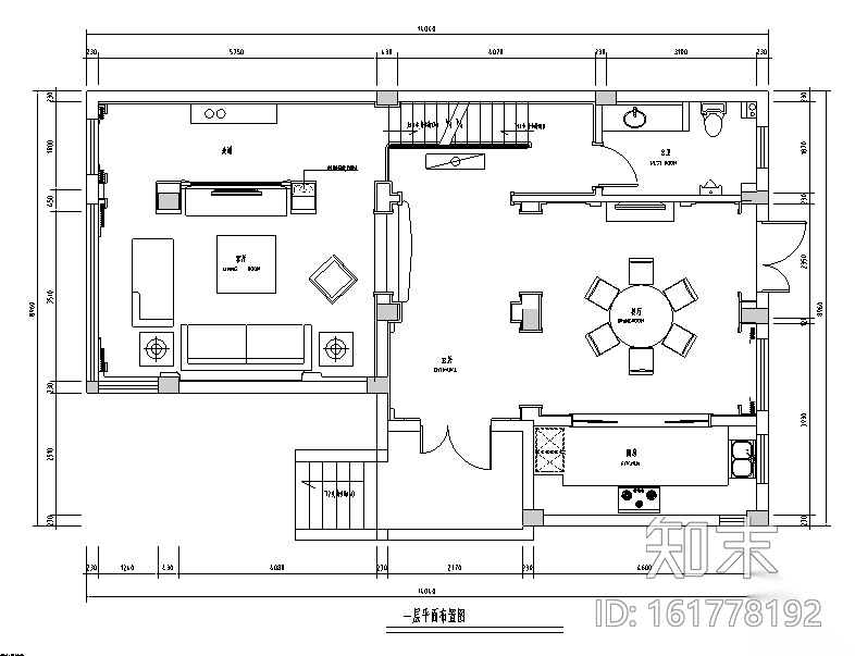 [江苏]简欧联排三层别墅设计施工图（附效果图）cad施工图下载【ID:161778192】