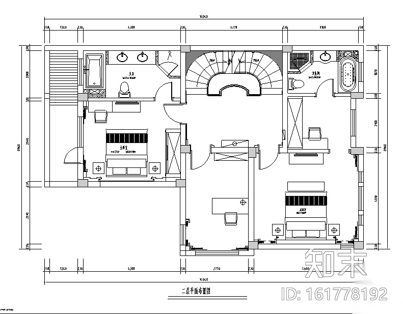 [江苏]简欧联排三层别墅设计施工图（附效果图）cad施工图下载【ID:161778192】