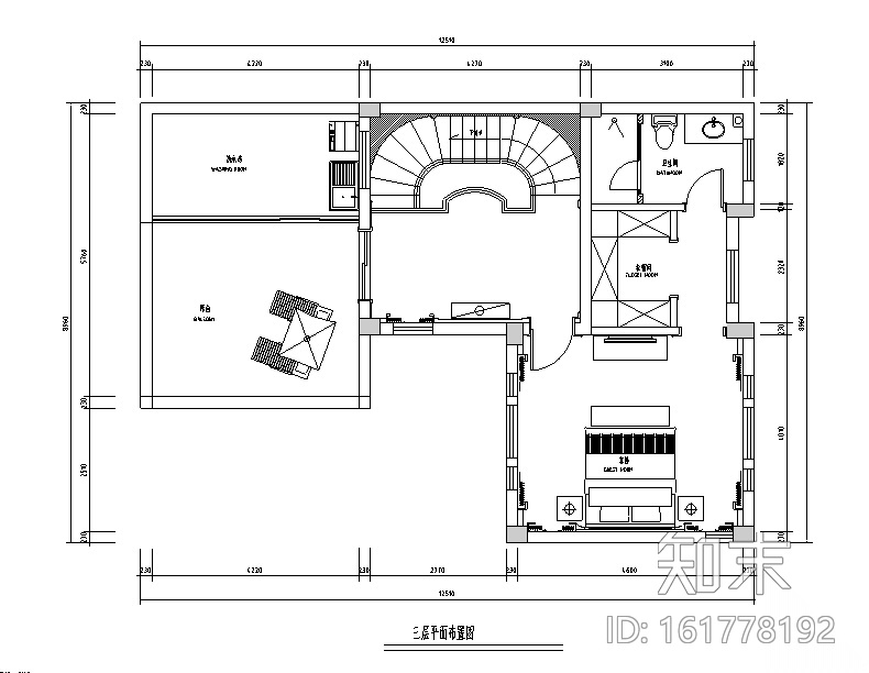 [江苏]简欧联排三层别墅设计施工图（附效果图）cad施工图下载【ID:161778192】