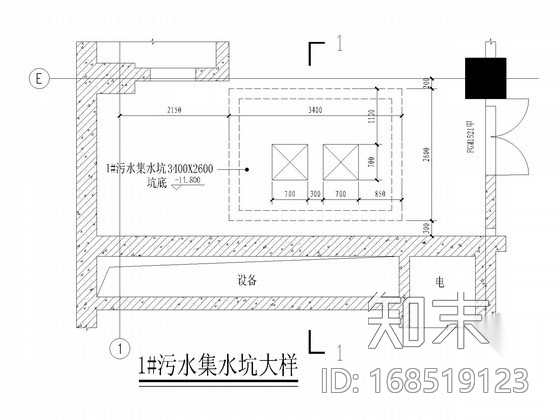 [郑州]办公楼污水集水坑节点大祥施工图下载【ID:168519123】