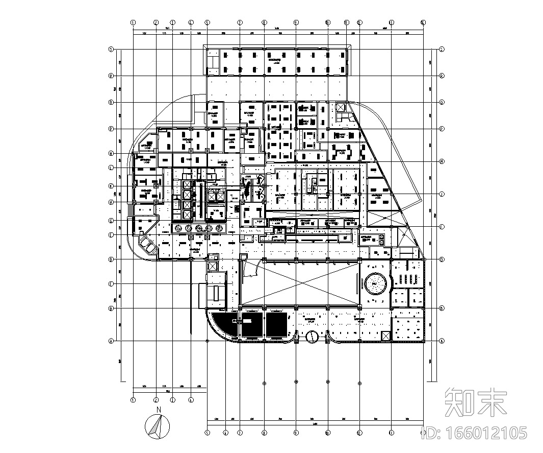 浙江五星级商务会议型酒店施工图设计（含效果）cad施工图下载【ID:166012105】