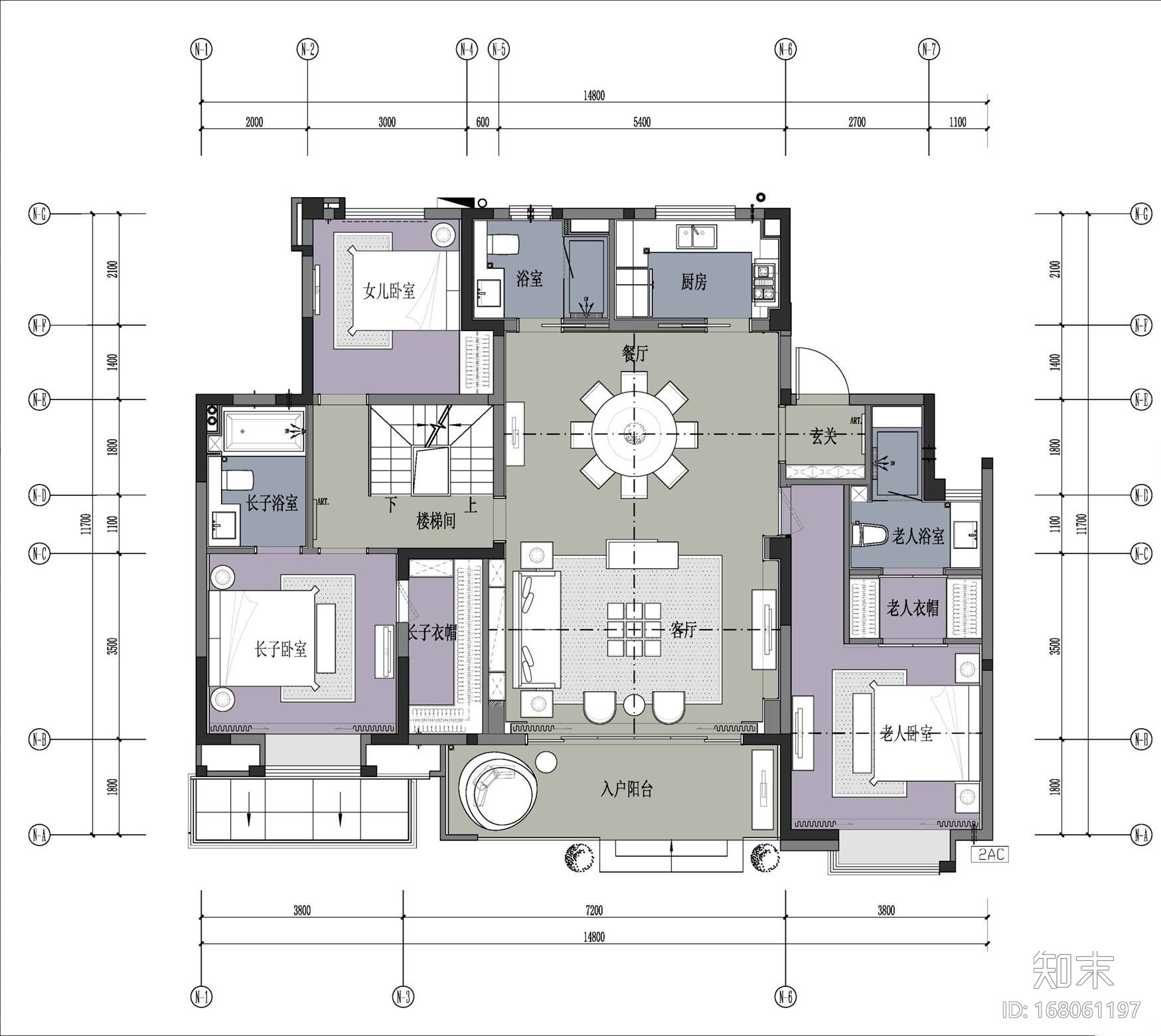 中式轻奢风格-豪宅别墅设计参考实景案例cad施工图下载【ID:168061197】