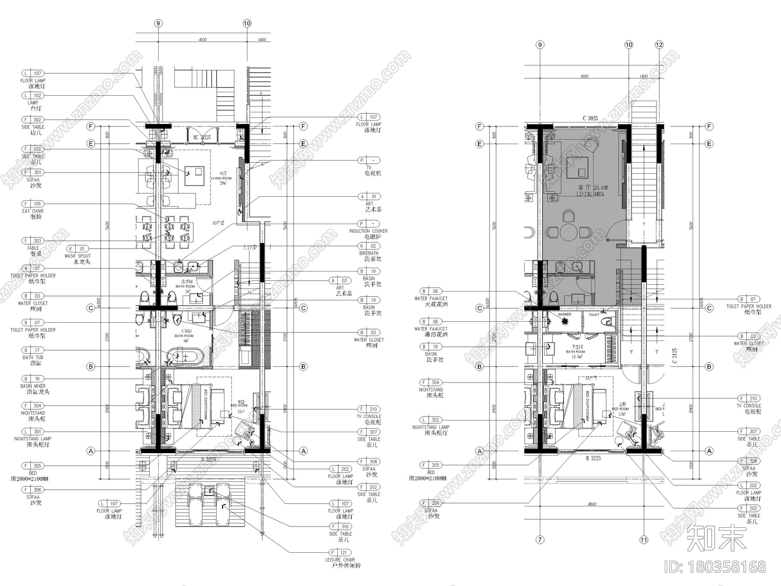 [丽江]复华度假世界96㎡二居叠拼别墅施工图施工图下载【ID:180358168】