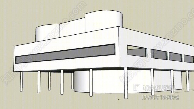 萨伏伊别墅SU模型下载【ID:935199892】