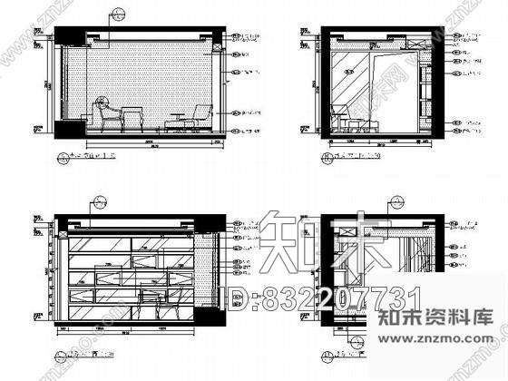 图块/节点欧式样板间书房立面图cad施工图下载【ID:832207731】