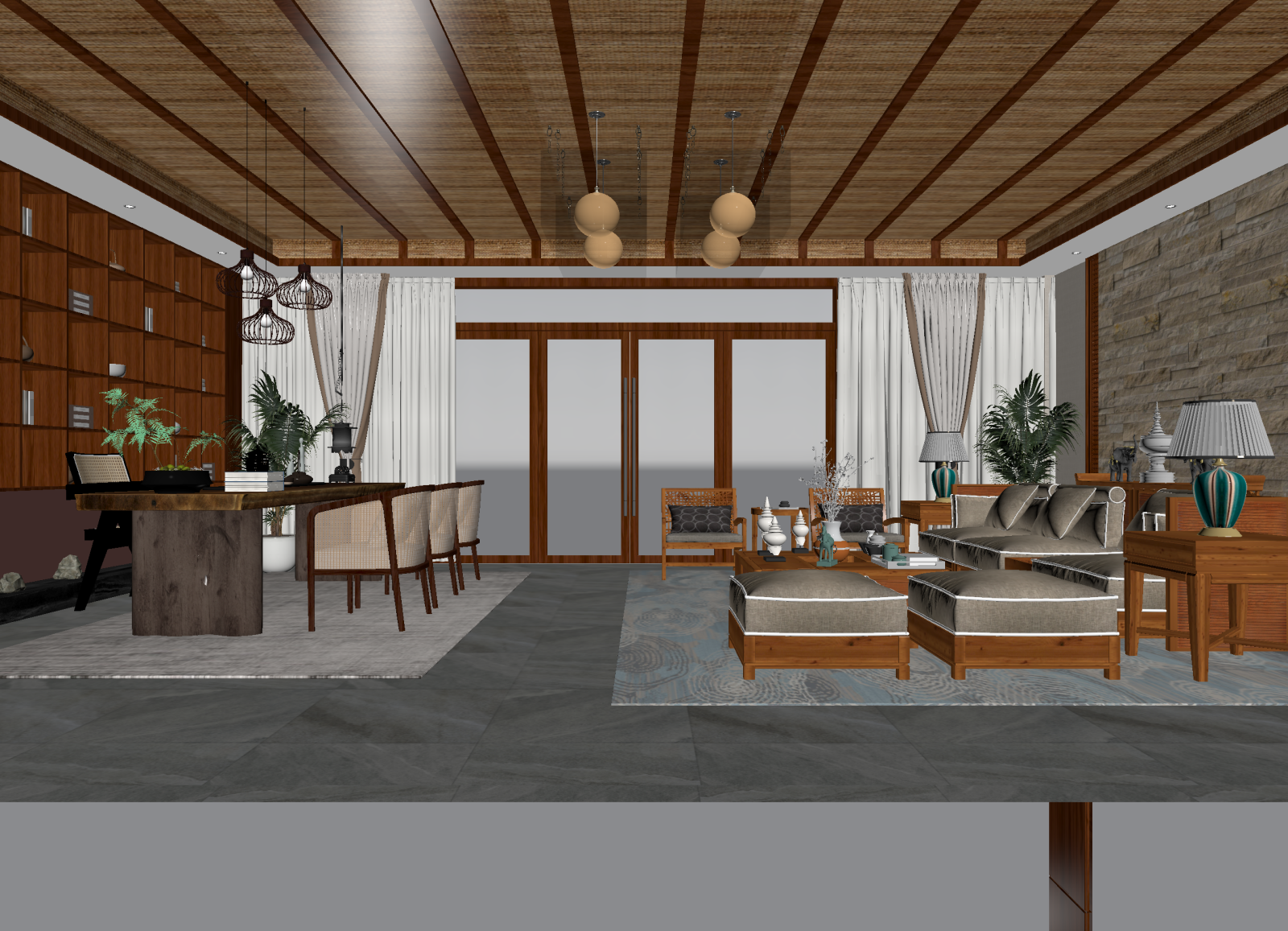 东南亚接待室3D模型下载【ID:1213968858】