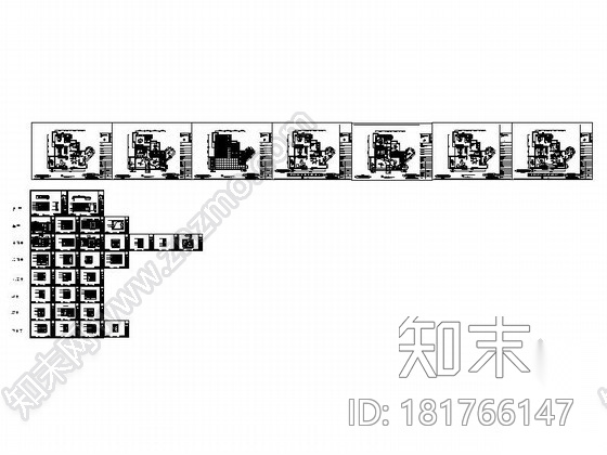 [贵阳]150平米现代四室两厅装修图（含效果）cad施工图下载【ID:181766147】