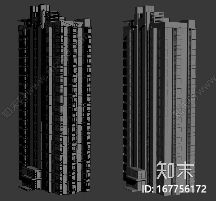 楼房模型CG模型下载【ID:167756172】