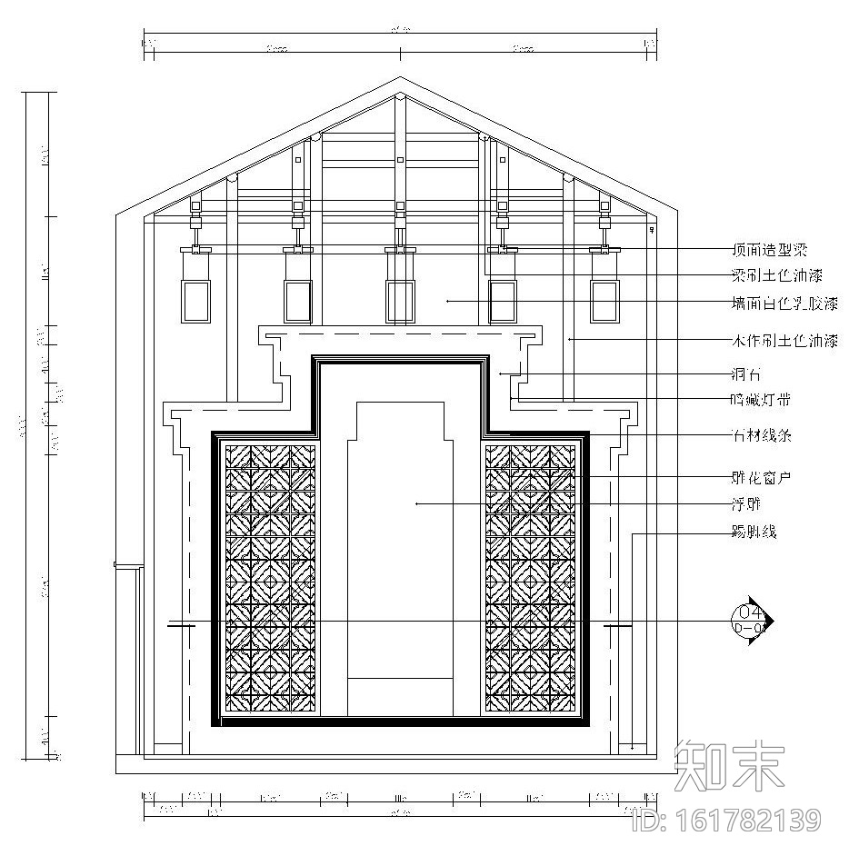 纯中式双层别墅室内装修施工图设计（附效果图）cad施工图下载【ID:161782139】