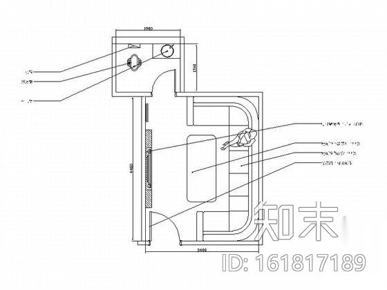 [重庆]某商务KTV包房E施工图cad施工图下载【ID:161817189】