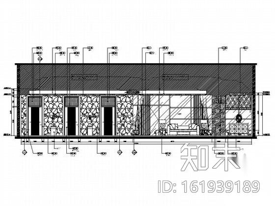 [重庆]中式风格四星级酒店接待区装修图cad施工图下载【ID:161939189】