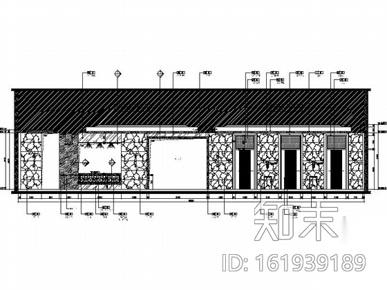 [重庆]中式风格四星级酒店接待区装修图cad施工图下载【ID:161939189】