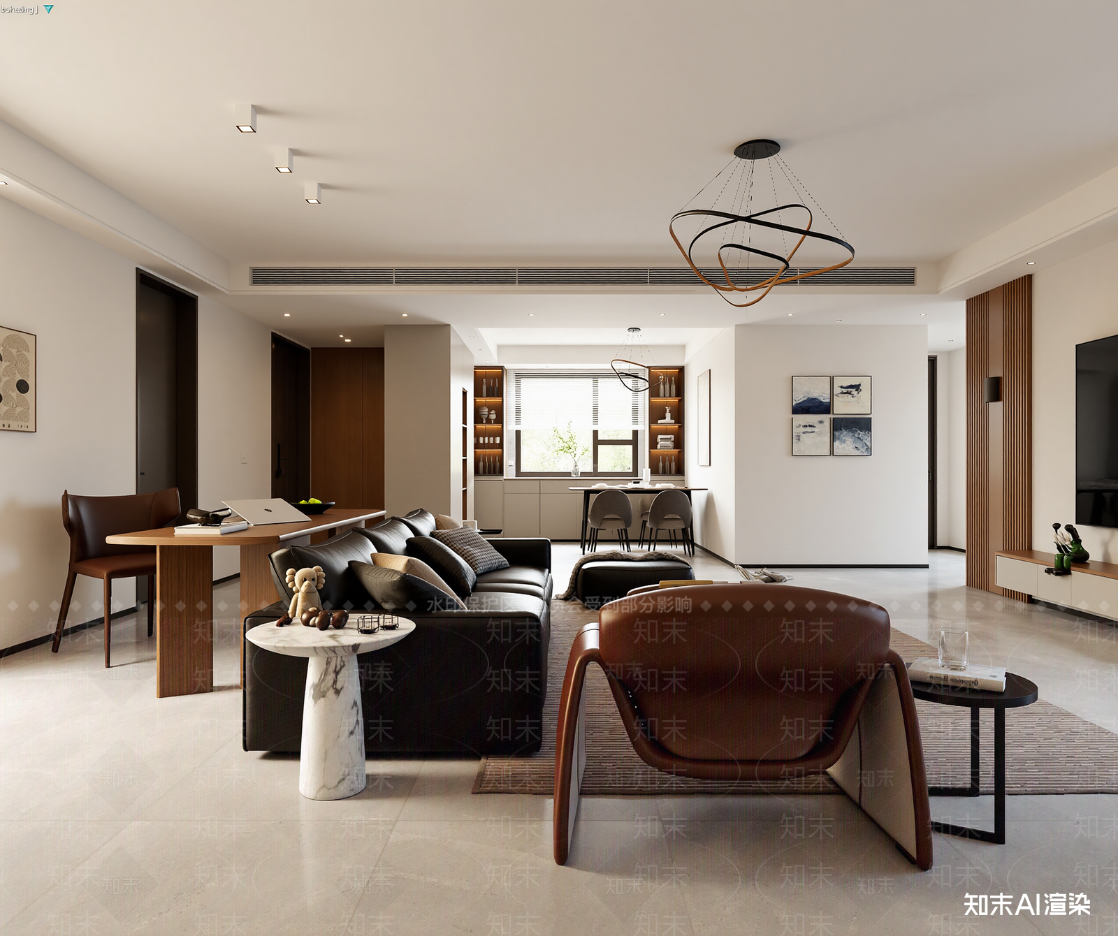 现代客餐厅3D模型下载【ID:1215004290】