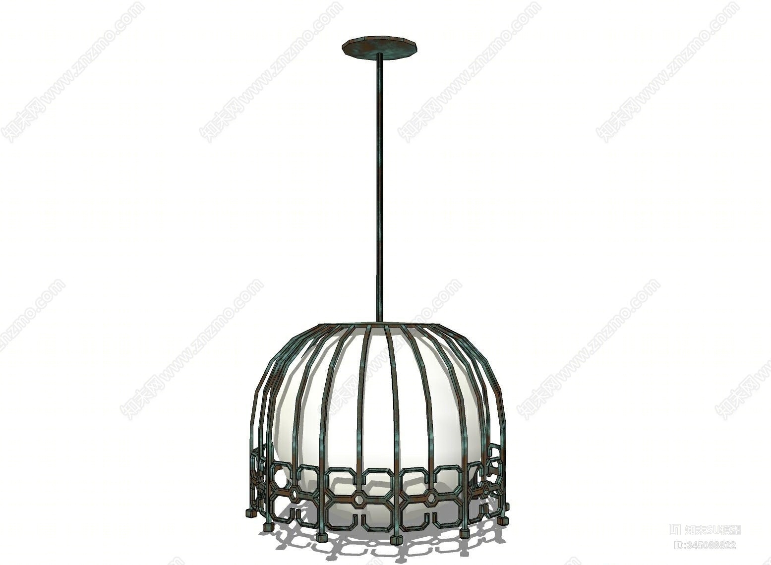 现代室内吊灯SU模型下载【ID:345088822】