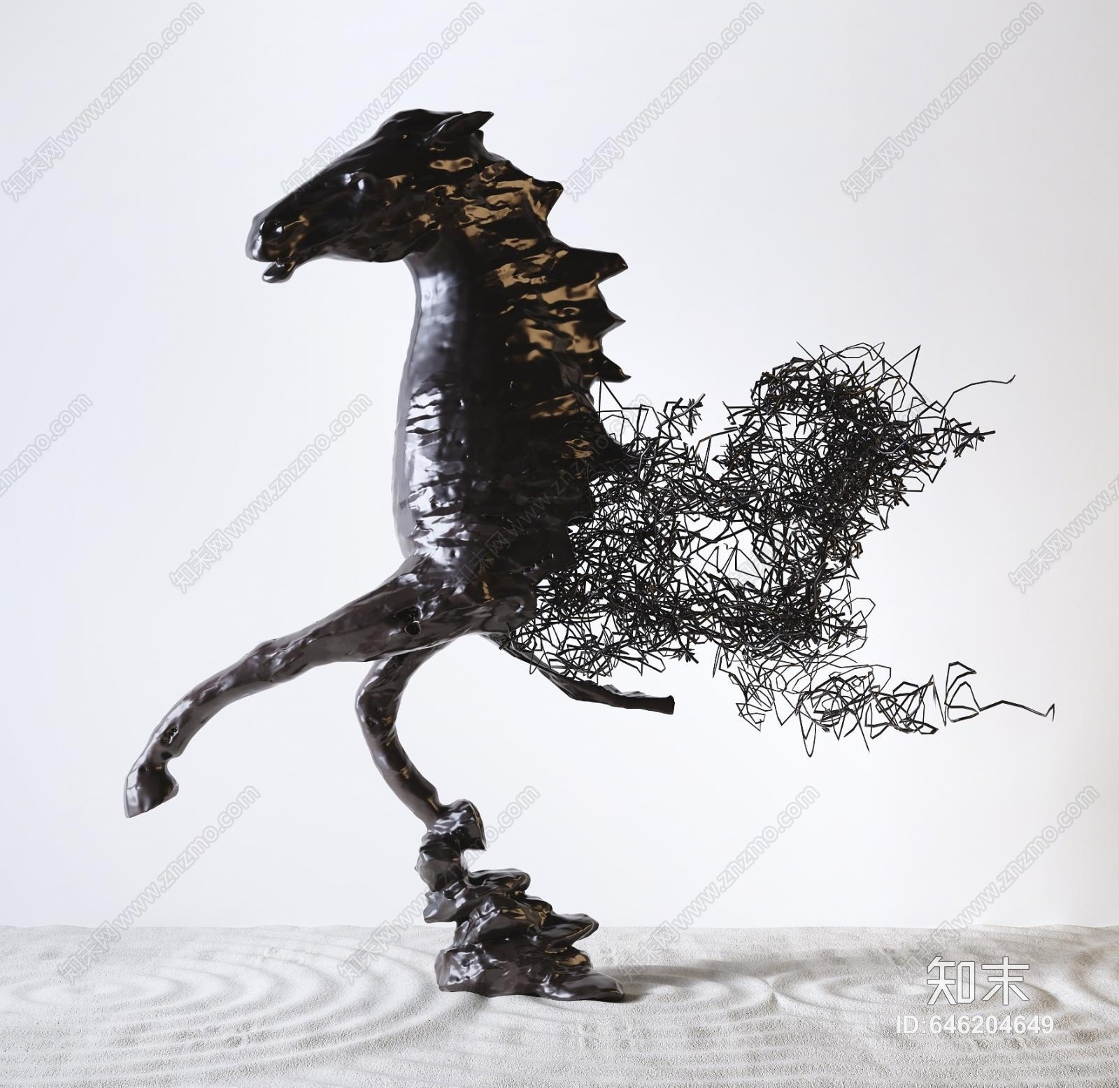 现代意式轻奢雕塑摆件3D模型下载【ID:646204649】