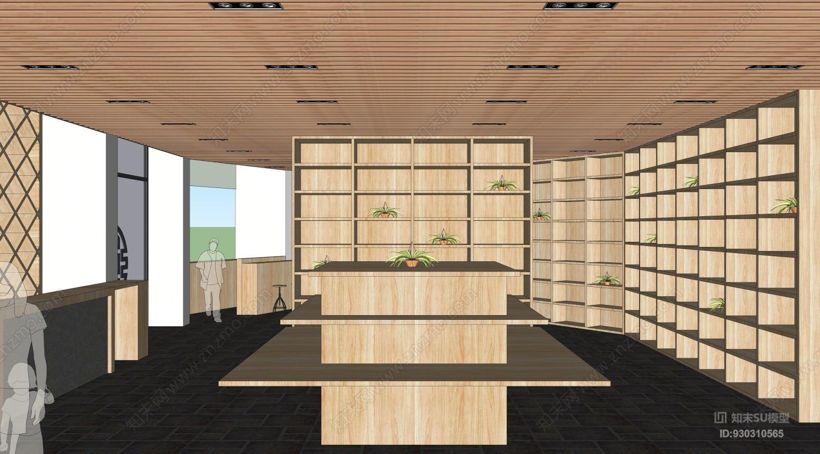 书店SU模型下载【ID:930310565】