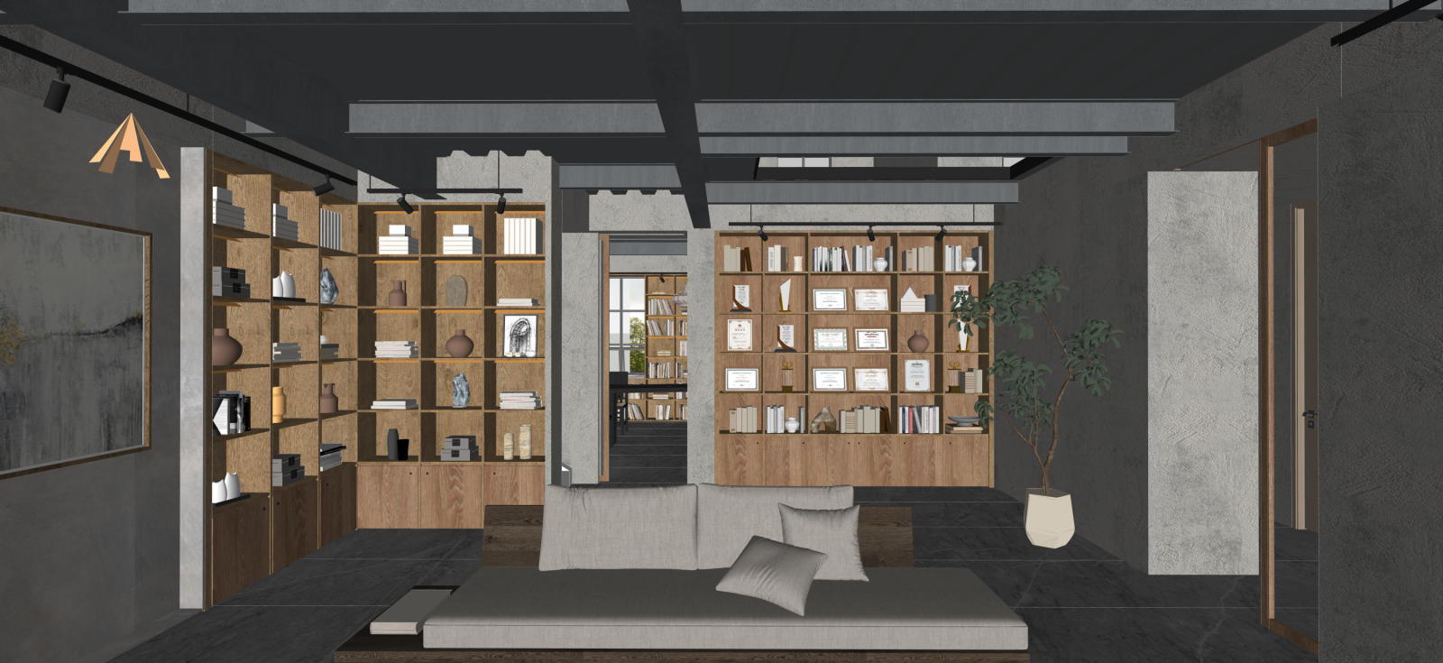 侘寂工作室SU模型下载【ID:1222193941】