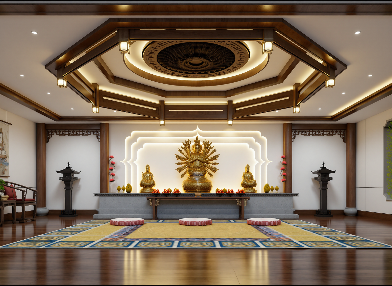 中式佛堂3D模型下载【ID:1214762990】