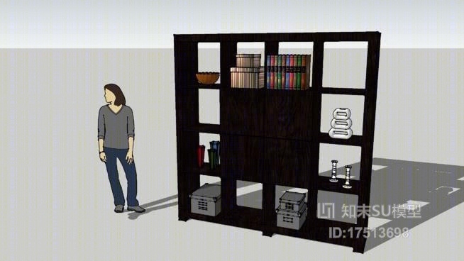 书架SU模型下载【ID:718142035】