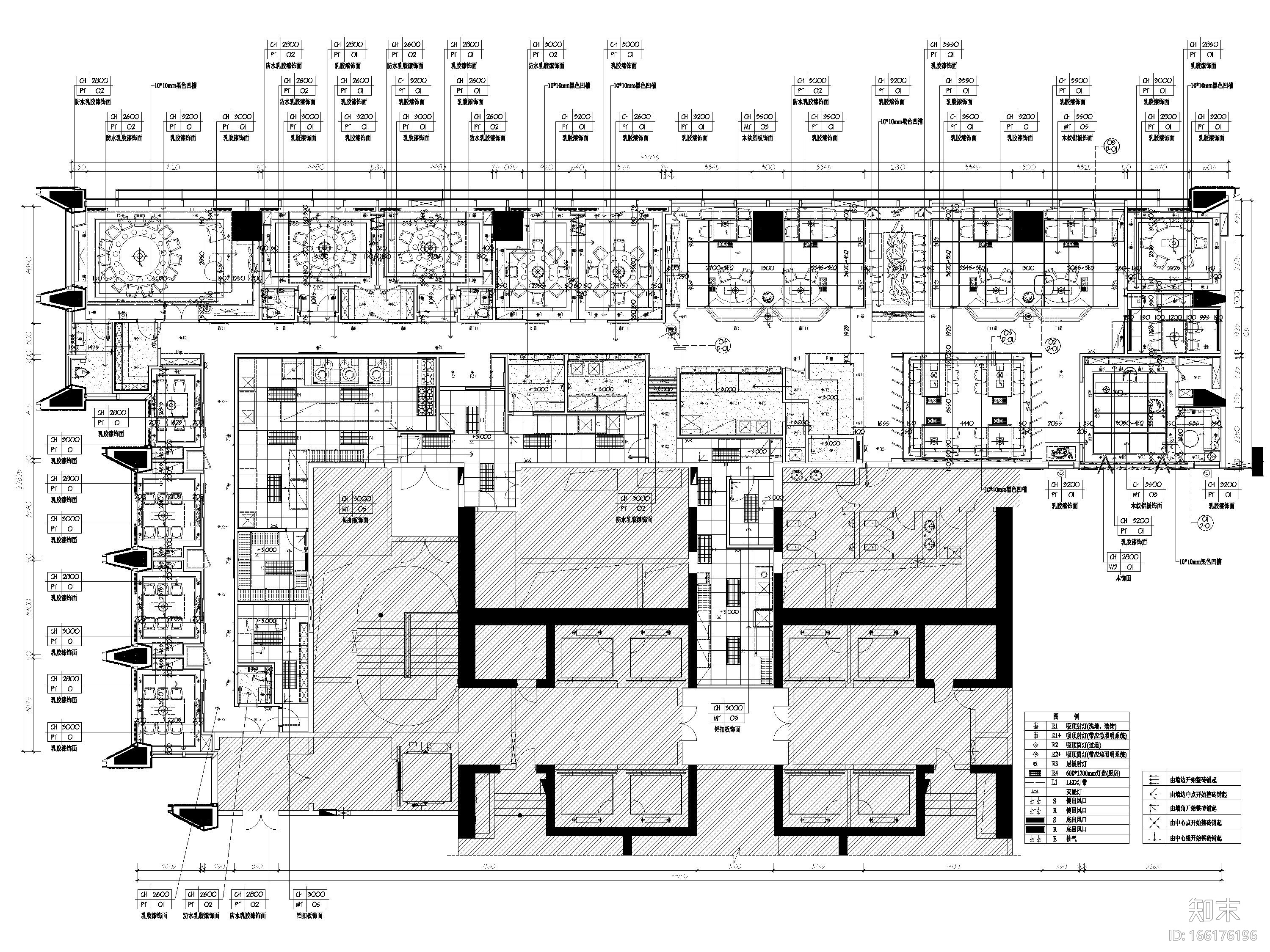 ​[深圳]645㎡海鲜火锅主题餐厅设计施工图施工图下载【ID:166176196】