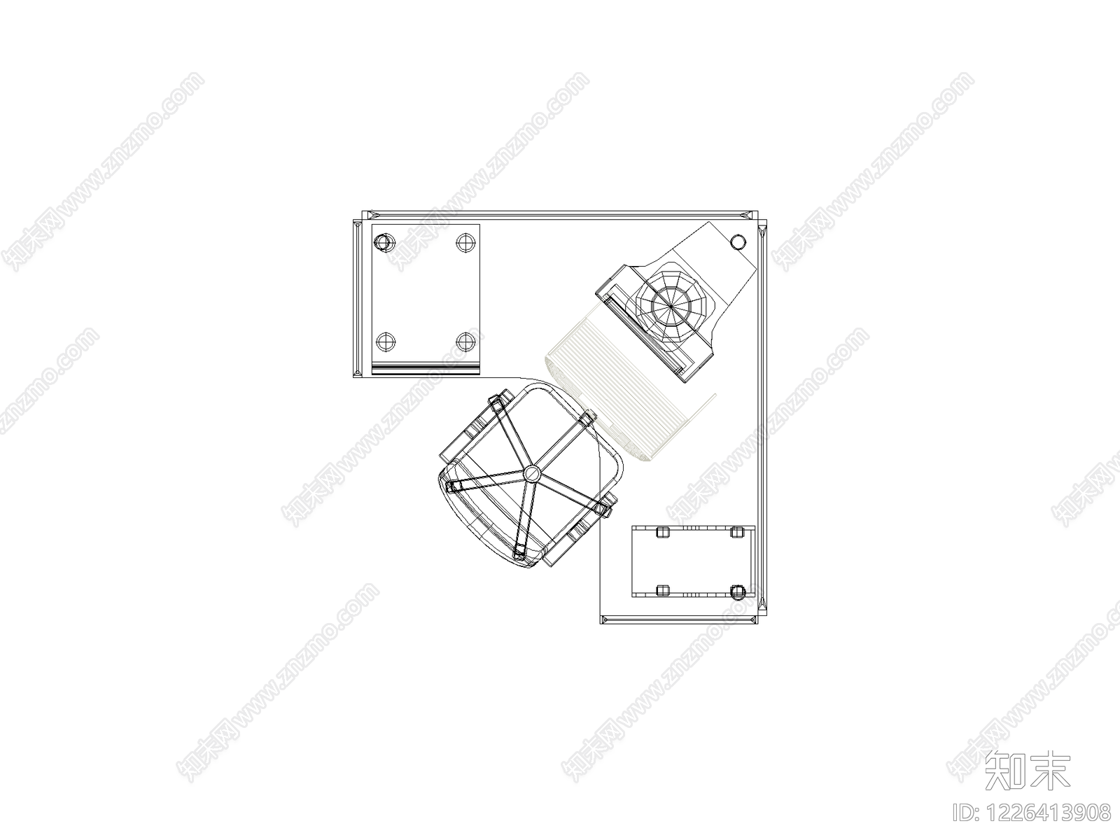 现代椅子CAD图纸