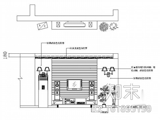 某住宅三居室内装修图cad施工图下载【ID:161895150】