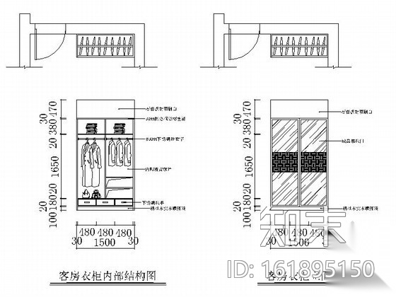 某住宅三居室内装修图cad施工图下载【ID:161895150】