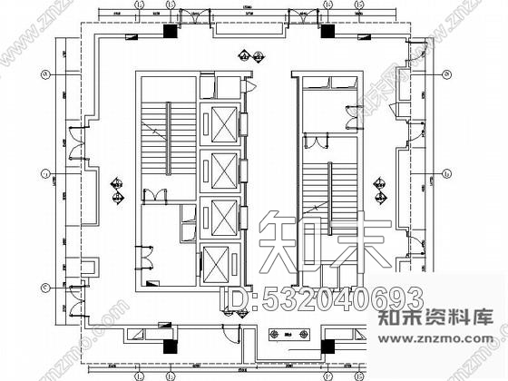 施工图重庆四星级现代简约酒店走道室内精装修设计施工图cad施工图下载【ID:532040693】