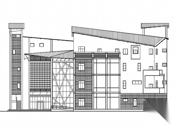 [四川]某农业大学校区食堂建筑施工图cad施工图下载【ID:165429114】