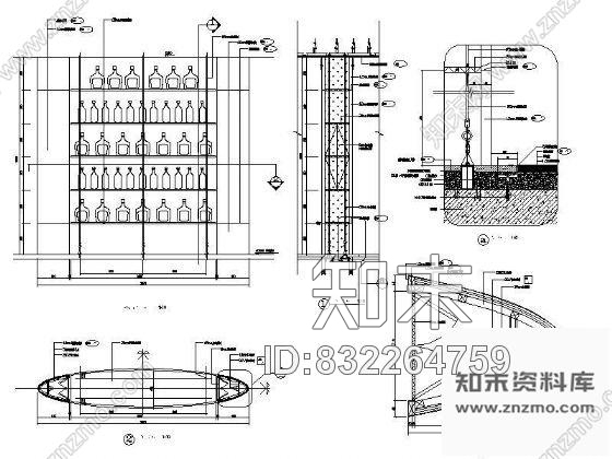 图块/节点鸡尾酒架详图cad施工图下载【ID:832264759】
