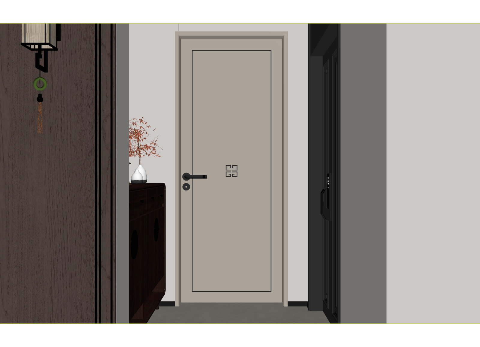 新中式玄关3D模型下载【ID:1214663242】