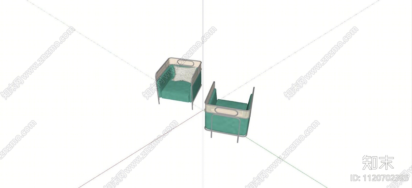 东南亚单人沙发SU模型下载【ID:1120702395】