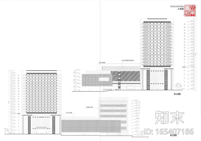 [山东]中国传统文化元素书城建筑设计方案文本cad施工图下载【ID:165407186】