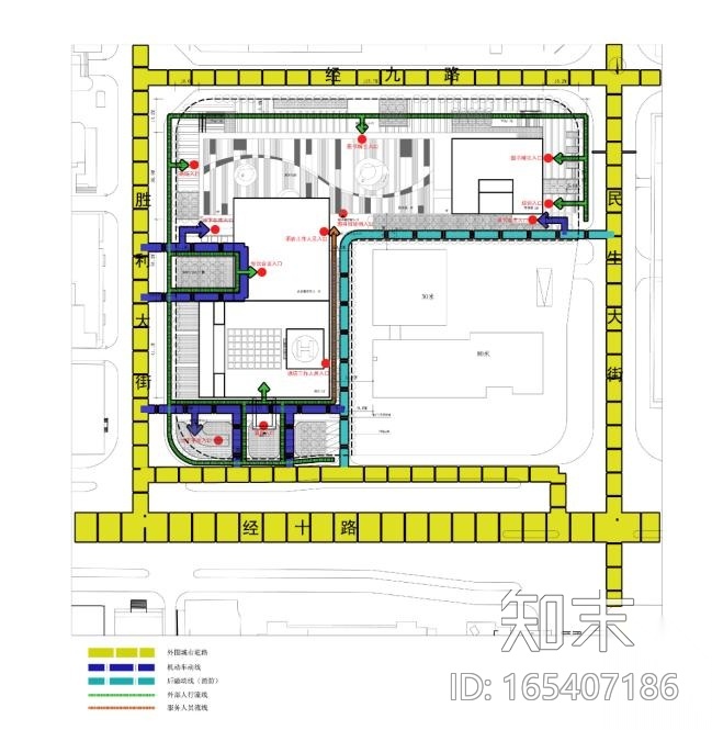 [山东]中国传统文化元素书城建筑设计方案文本cad施工图下载【ID:165407186】