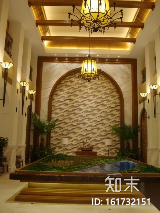 [大连]知名房地产田园欧式风情售楼处室内施工图（含实景...cad施工图下载【ID:161732151】