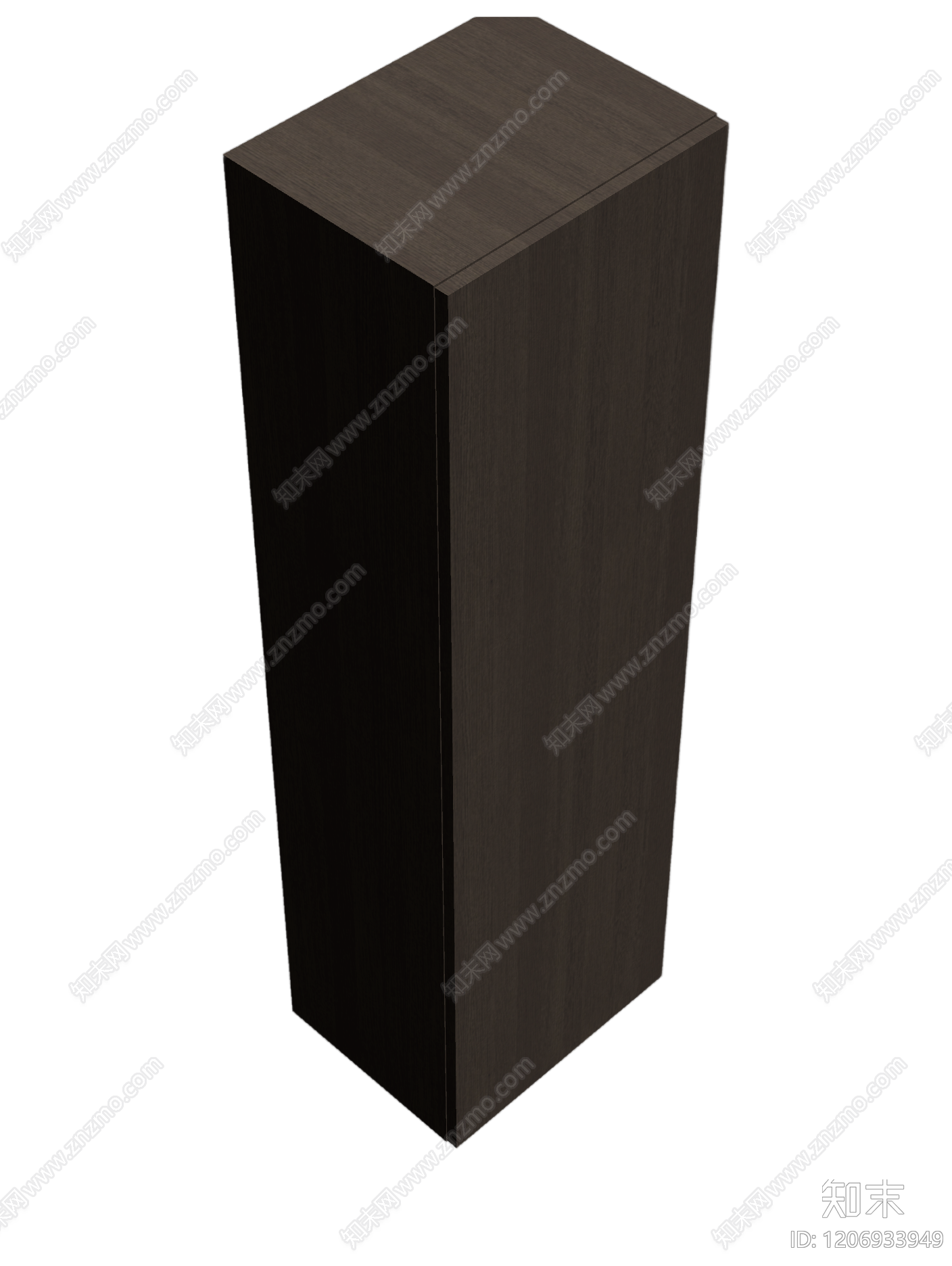 深色木纹柜体组件3D模型下载【ID:1206933949】