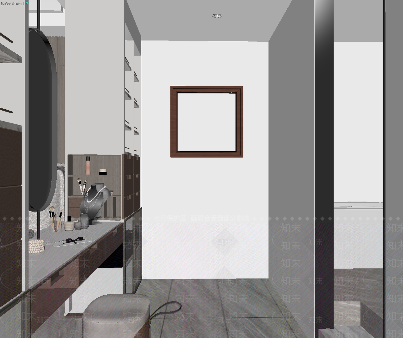 现代衣帽间3D模型下载【ID:1214834679】