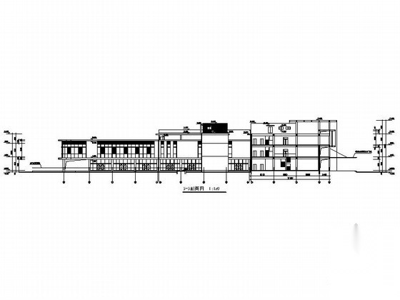 某三层滨水商业街建筑施工图带效果图cad施工图下载【ID:167362146】