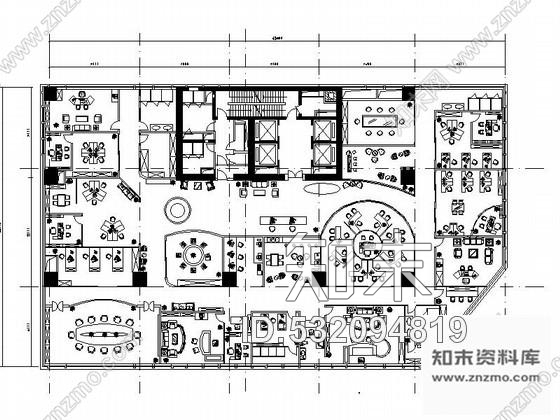 施工图1276㎡办公室内装修图施工图下载【ID:532094819】