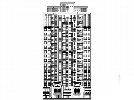 某德式沿街商住楼建筑施工图cad施工图下载【ID:166309125】