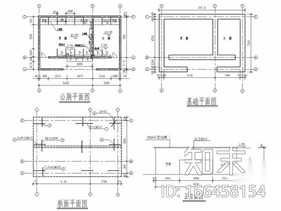 公共厕所结构施工图施工图下载【ID:166458154】