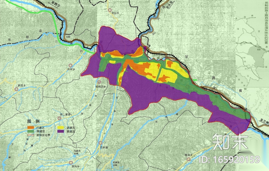 [青海]西宁县城总体规划设计方案cad施工图下载【ID:165920159】